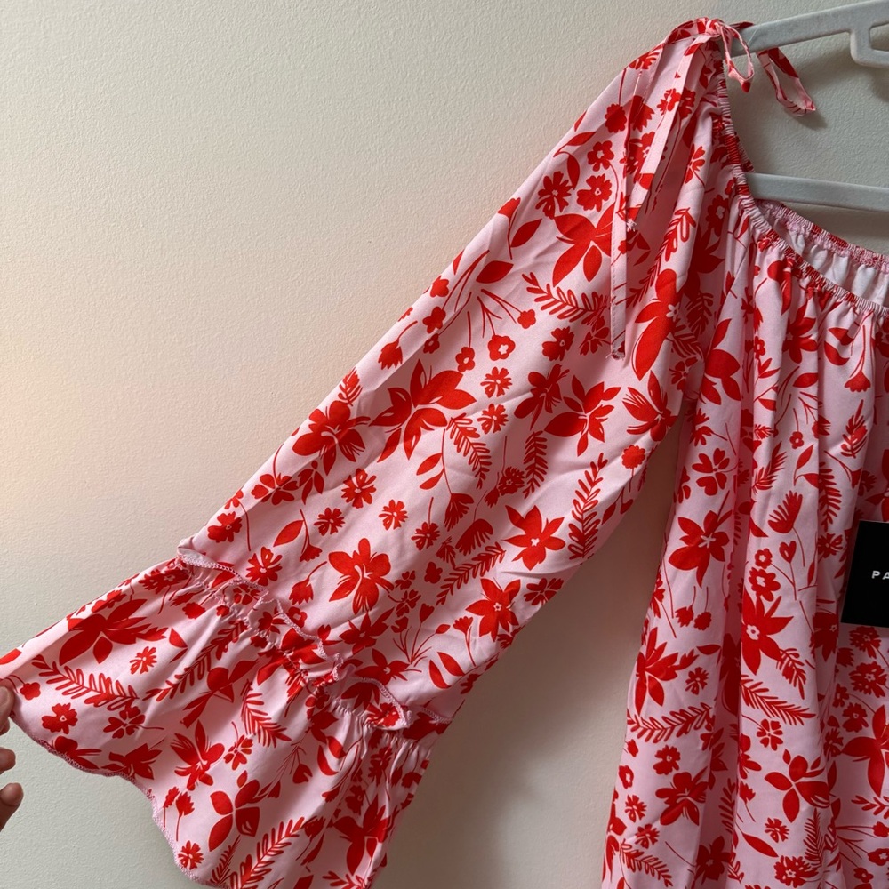 Parisian Tall NWT Off Shoulder Floral Mini Dress - Picture 7 of 12